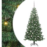 vidaXL Božično drevo med 300 LED z stojalom Zelena 240 cm PVC | Shoptok.si