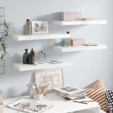  Plutajuće zidne police 4 kom sjajne bijele 60x23 5x3 8 cm MDF | shoptok.hr