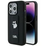 Originalna torbica Hardcase KLHCP14XGSACHPK za iPhone 14 Pro Max (Gripstand Saffiano choupette PIN / crna