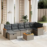 vidaXL 8-dijelni set vrtnih sofa od poliratana s jastucima sivi | shoptok.hr