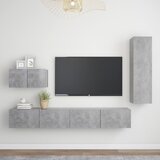 The Living Store Komplet TV omaric 4-delni betonsko siva iverna plošča - Komplet TV Omaric, (21427960) | Shoptok.si