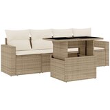 vidaXL 5-dijelni vrtni set sofa s jastucima bež od poliratana | shoptok.hr