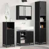  Set namještaja za kupaonicu 4 pcs Crni hrast Konstruirano drvo | shoptok.hr