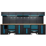 Delavniško pohištvo HW-MW-108 409 cm z lesenim delovnim pultom in LED osvetlitvijo, (5000488438)