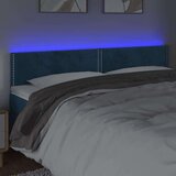  Posteljno vzglavje temno modro 200x5x78/88 cm žamet | Shoptok.si