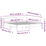  Okvir kreveta s uzglavljem voštano smeđi 200x200 cm od borovine | shoptok.hr