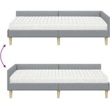  Kotni okvir postelje z matrico 2 pcs Svetlo siva blago, (5000123546) | Shoptok.si
