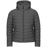 Superdry HOODED TWEED FUJI PADDED Siva