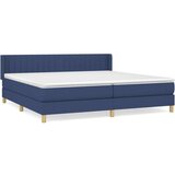  Krevet s oprugama i madracem plavi 200 x 200 cm od tkanine | shoptok.hr