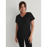Reserved - Majica kratkih rukava s V-izrezom - crno | shoptok.hr
