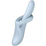 Satisfyer Heat Flex 4 - vibrator z grelnim nastavkom in s stimulatorjem za klitoris (srebrn) | Shoptok.si