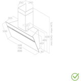 Elica zidna napa STRIPE LUX IX/A/60 - dimnjak inox 18/10 u isporuci | shoptok.hr