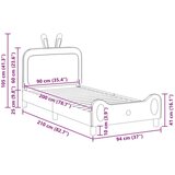  Otroški posteljni okvir z vznožjem Modra 90 x 200 cm PU, (5000104737) | Shoptok.si