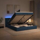  Krevet od pjene s madracem i LED-om Plava 140 x 200 cm Tkanina | shoptok.hr