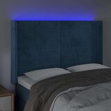  Posteljno vzglavje temno modro 147x16x118/128 cm žamet, (20954210) | Shoptok.si