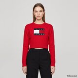 Tommy Jeans Puloverji Tjw Sparkle Flag Swe Rdeča Cene