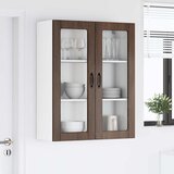  Zidni stakleni ormarić Lucca Smeđi hrast 80 x 31 x 100 cm | shoptok.hr