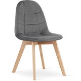 Brandless BORA Stol - Temno siv žamet x 4, (22030733) | Shoptok.si