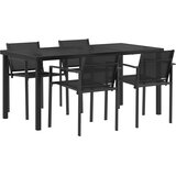  Set vanjskog namještaja 5 pcs Crna i antracit 160 x 80 x 73 cm | shoptok.hr