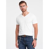 Ombre Set of shirts with V neckline and elastane and subtle logo 3-pack | Shoptok.si