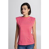 Legendww ženska majica bez rukava sa naramenicama u roze-crvenim prugama 7270-9402-13 | ePonuda.com