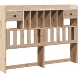 Maison Chic posteljno vzglavje - vzglavna omarica - nočna omarica s predelki 140 cm trdna borovina, (21707559) Cene