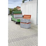 Cemo Univerzalna škatla iz polietilena, prostornina 400 l, nosilnost 250 kg, siva / oranžna | Shoptok.si