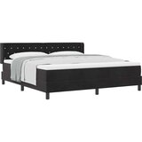  Krevet s opruga kutije s uzglavljem Crna 200 x 180 cm Baršun | shoptok.hr