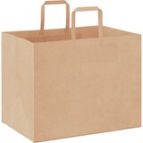  Papirnate vrećice 250 kom s ručkama smeđe 32x22x24 cm | Eponuda.com