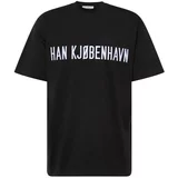 Han Kjøbenhavn Pamučna majica boja: crna, s aplikacijom