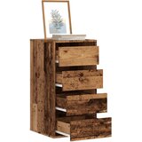  Kutna komoda s ladicama boja staro drvo 40x41x76 cm drveni | shoptok.hr