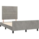 Posteljni okvir z vzglavjem svetlo siv 120x200 cm žamet, (20738957) | Shoptok.si