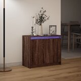  Komoda s LED boja smeđeg hrasta 72x34x61 cm konstruirano drvo | shoptok.hr