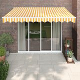 vidaXL Tenda na uvlačenje žuto-bijela 3 x 2 5 m od tkanine i aluminija Cijene