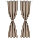  2 zavjese s metalnim ringovima 135 x 245 bež | shoptok.hr