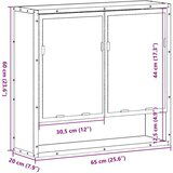 vidaXL Kopalniška omarica z ogledalom rjavi hrast 65x20x60 cm inž. les | Shoptok.si