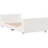 vidaXL Knjižna postelja brez vzmetnice bela 90x200 cm trden les | Shoptok.si