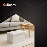 Ruhhy sklopivi baršunasti puf s prostorom za pohranu 60 x 30 x 30 cm, sivi | shoptok.hr