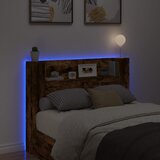 Krevetna ploča s LED-om Dimljeni Hrast 140 x 16,5 x 103,5 cm | Eponuda.ba