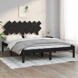  Okvir za krevet crni 140x190 cm od masivnog drva | shoptok.hr