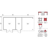 Male kuće Drvena vrtna kuća ORIENTAL 4 + SD300 470 × 320 cm sa šindrom | shoptok.hr