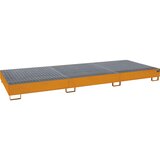 eurokraft pro Jeklena prestrezna kadica za cisterne IBC / KTC, DxŠxV 3850 x 1300 x 340 mm, lakirana, rumeno oranžna RAL 2000 Cene