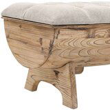 In Klupa za pohranu od masivnog drva i tkanine 103 x 51 x 44 cm | shoptok.hr