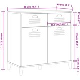  Komoda VIKEN antracit siva 80 x 40 x 80 cm konstruirano drvo | shoptok.hr