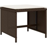  Vrtni taburei s jastucima 4 kom smeđi 40x40x35 cm od poliratana | shoptok.hr