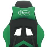  Igraća stolica od umjetne kože s osloncem za noge Crna i zelena | shoptok.hr