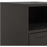 vidaXL Nočna omarica 2 kosa črna 36x39x59 cm jeklo | Shoptok.si