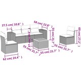  6-dijelni set vrtnih sofa s jastucima bež od poliratana | shoptok.hr