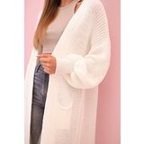 Kesi Włoski Sweater long cardigan ecru | shoptok.hr