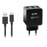 Xplore USB brzi punjač + MicroUSB XP286 crni Cene